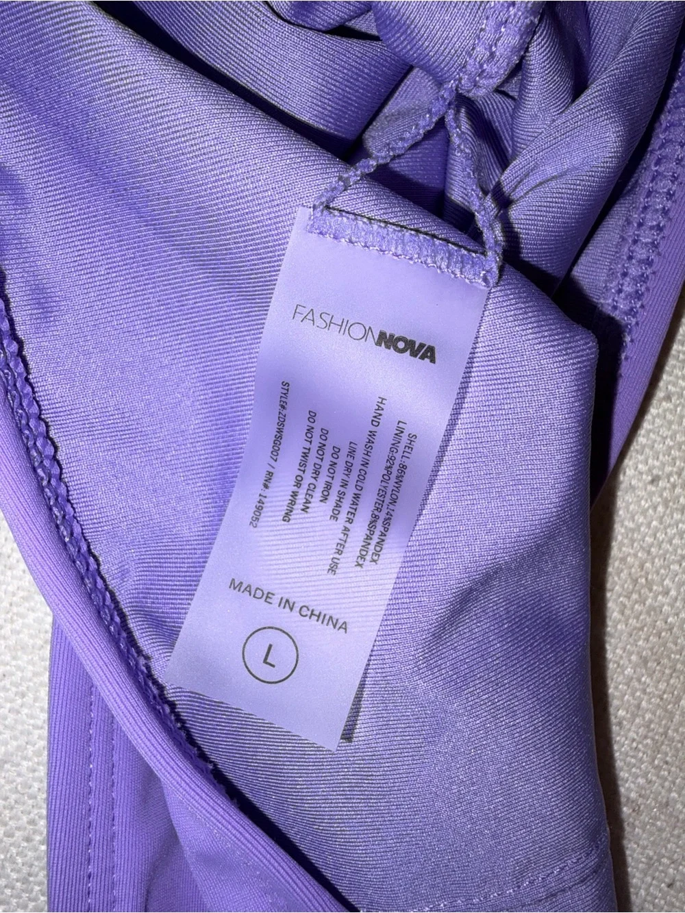 Fashion Nova Purple Bikini Top